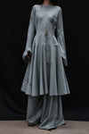 Mutedance 24 Autumn and Winter Waist Silk Dress/Pants MD-MD24FW94-blue MD24FW94